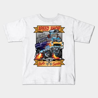 Speed Shop - Hot Rods and Muscle Cars Kids T-Shirt